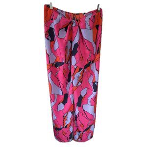 Manuhealii Hawaiian Designer Front Tie Pull On Pants S